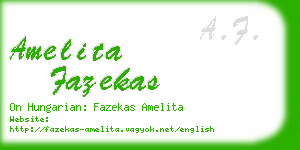 amelita fazekas business card